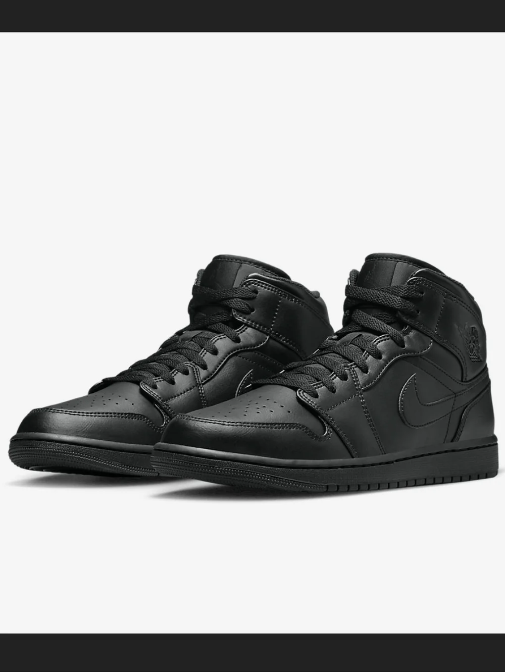 Jordan | Shoes | Nike Air Jordan Mid Gs Triple Black Size  display picture 1